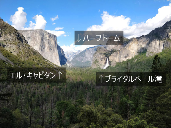 ヨセミテ国立公園 トンネルビュー(Tunnel View) の見どころ