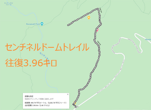 ヨセミテ国立公園 センチネルドームトレイル(Sentinel Dome Trail)、ハイキングルート解説